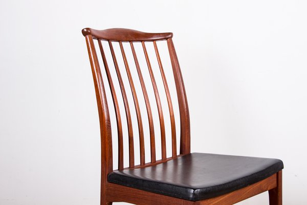 Scandinavian Black Teak Skai Chairs, 1960s, Set of 6-EMB-1404835