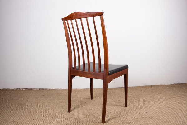 Scandinavian Black Teak Skai Chairs, 1960s, Set of 6-EMB-1404835