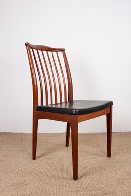 Scandinavian Black Teak Skai Chairs, 1960s, Set of 6-EMB-1404835