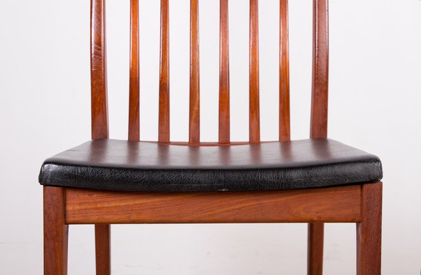 Scandinavian Black Teak Skai Chairs, 1960s, Set of 6-EMB-1404835