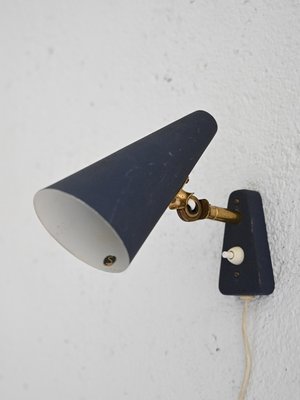 Scandinavian Blue Wall Light, 1950s-QWP-2033964