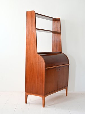 Scandinavian Bookcase with Desk, 1960s-QWP-2033989