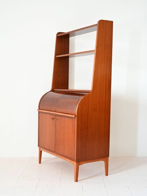 Scandinavian Bookcase with Desk, 1960s-QWP-2033989