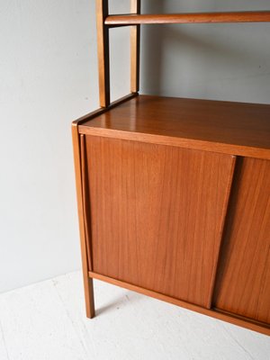 Scandinavian Bookcase with Storage Compartment, 1960s-QWP-2042002