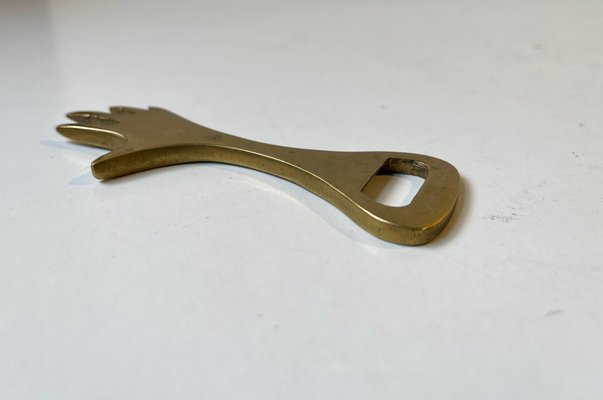 Scandinavian Brass Bottle Cap Opener in the style of Carl Auböck, 1950s-LCR-1427934