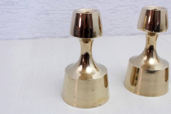 Scandinavian Brass Candleholder from Dansk Design, 1970s, Set of 3-BQF-2031513