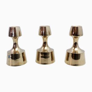 Scandinavian Brass Candleholder from Dansk Design, 1970s, Set of 3-BQF-2031513