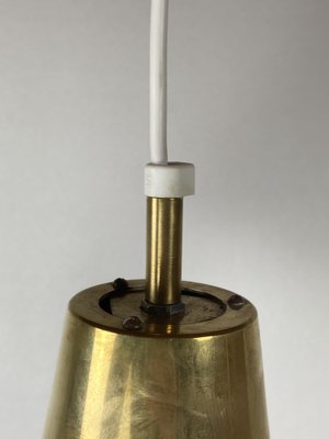 Scandinavian Brass Hanging Pendant Lamp attributed to Hans Agne Jakobson for Markaryd, Sweden, 1960s-BHG-1813827