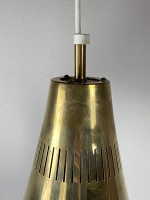 Scandinavian Brass Hanging Pendant Lamp attributed to Hans Agne Jakobson for Markaryd, Sweden, 1960s-BHG-1813827