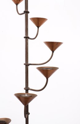 Scandinavian Brass Standing Candleholder, 1960s-GCG-1719495