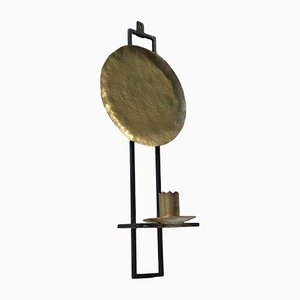 Scandinavian Candleholder in Brass and Wrought Iron, 1950s-LCR-835229