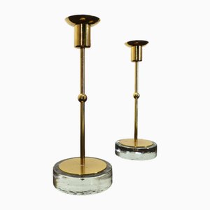 Scandinavian Candlesticks by Gunnar Ander for Ystad Metall, 1960s, Set of 2-DQG-2023614