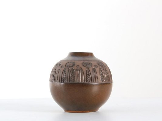 Scandinavian Ceramic Round Vase by Göran Andersson for Upsala Ekeby, 1960s-PI-703212