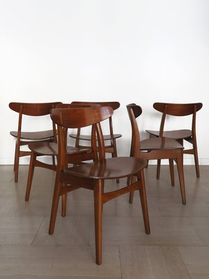 Scandinavian Chairs Model Ch30 by Hans J. Wegner for Carl Hansen & Son, Denmark, 1950s, Set of 6-CC-2024638