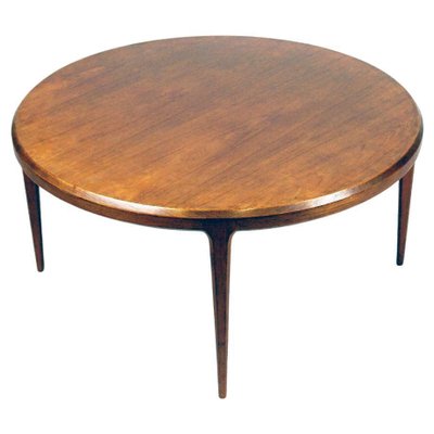 Scandinavian Circular Rosewood Coffee Table attributed to Johannes Andersen from CFC Silkeborg, 1960s-MH-1821517