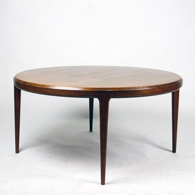 Scandinavian Circular Rosewood Coffee Table attributed to Johannes Andersen from CFC Silkeborg, 1960s-MH-1821517