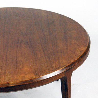 Scandinavian Circular Rosewood Coffee Table attributed to Johannes Andersen from CFC Silkeborg, 1960s-MH-1821517