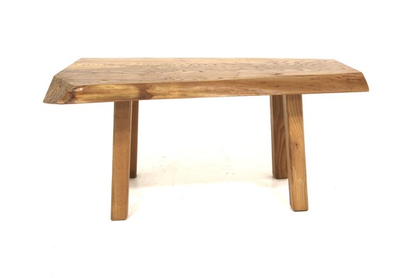 Scandinavian Coffee Table in Elm, Sweden, 1970s-GEK-1749617