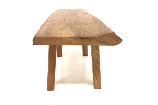 Scandinavian Coffee Table in Elm, Sweden, 1970s-GEK-1749617