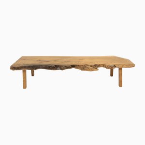 Scandinavian Coffee Table in Elm, Sweden, 1970s-GEK-1749619