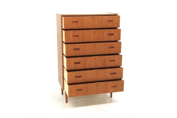 Scandinavian Convenient Tallboy in Teak, Sweden, 1950s-GEK-1798927