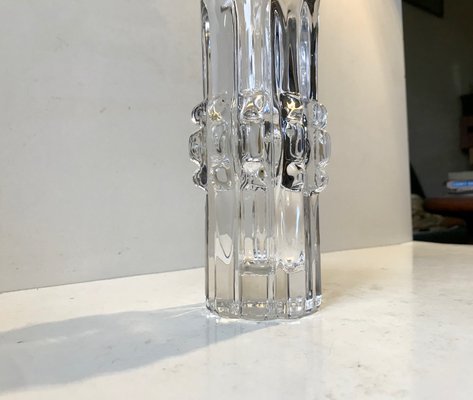 Scandinavian Crystal Vase by Bengt Edenfalk for Royal Krona, 1970s-LCR-852138