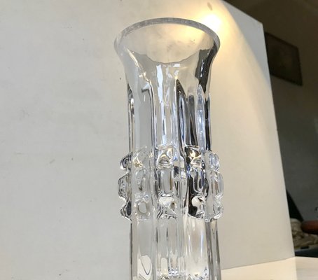 Scandinavian Crystal Vase by Bengt Edenfalk for Royal Krona, 1970s-LCR-852138