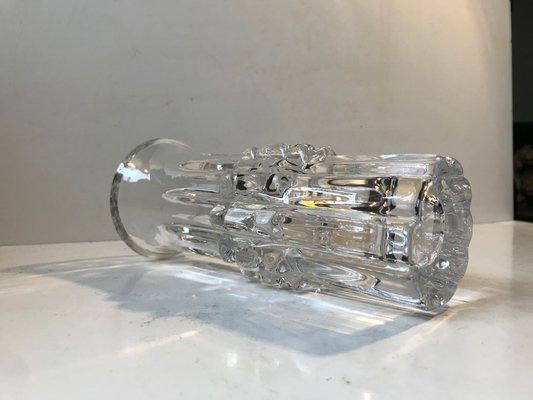 Scandinavian Crystal Vase by Bengt Edenfalk for Royal Krona, 1970s-LCR-852138