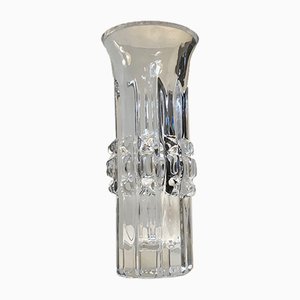 Scandinavian Crystal Vase by Bengt Edenfalk for Royal Krona, 1970s-LCR-852138