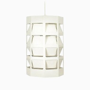 Scandinavian Cubic White Metal Lyskurv Hanging Lamp by Louis Poulsen, 1960s-QZ-1157994