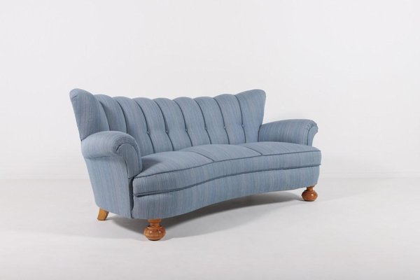 Scandinavian Curved Sofa, 1940s, Sweden-KMC-948161