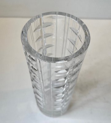 Scandinavian Cut Crystal Vase, 1950s-LCR-1293607