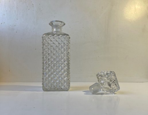 Scandinavian Diamond Accented Glass Decanter, 1960s-LCR-1098506