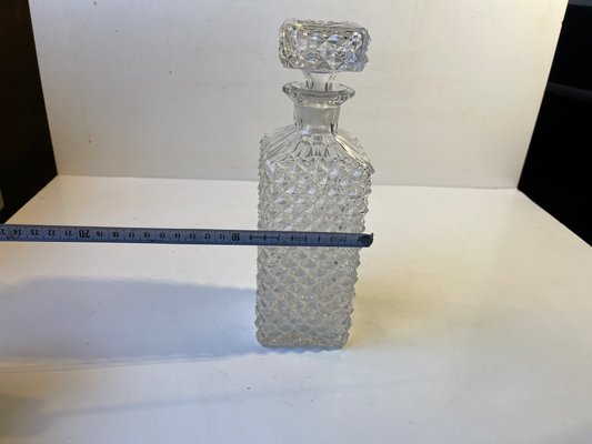 Scandinavian Diamond Accented Glass Decanter, 1960s-LCR-1098506