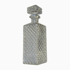 Scandinavian Diamond Accented Glass Decanter, 1960s-LCR-1098506