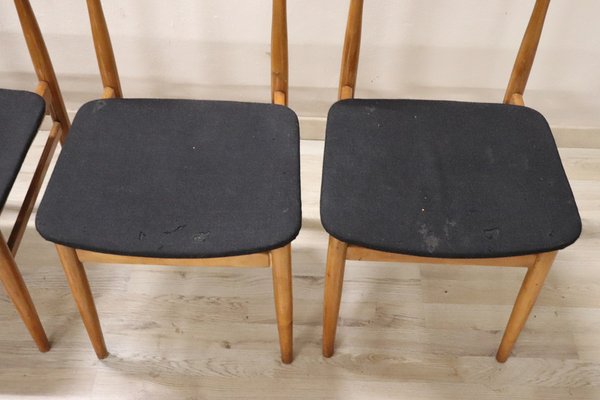 Scandinavian Dining Chairs in Beech, 1960s, Set of 6-DCO-1769104