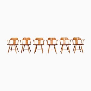 Scandinavian Dining Chairs in Pine, 1960s, Set of 6-BPT-1283164