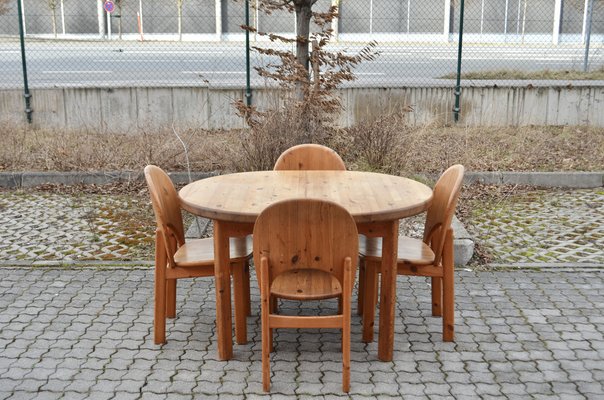 Scandinavian Dining Set in Pine from Glostrup Mobler, Set of 5-UF-1283416