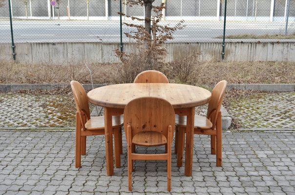 Scandinavian Dining Set in Pine from Glostrup Mobler, Set of 5-UF-1283416