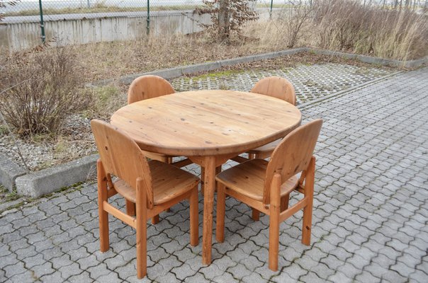 Scandinavian Dining Set in Pine from Glostrup Mobler, Set of 5-UF-1283416