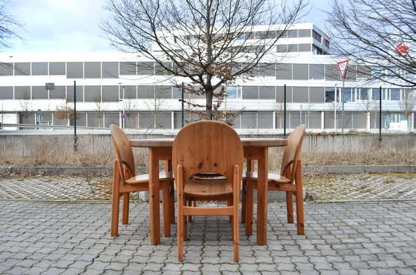 Scandinavian Dining Set in Pine from Glostrup Mobler, Set of 5-UF-1283416