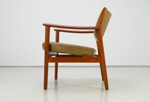 Scandinavian Easy Chairs with Teak and Leather by Westnofa, 1960s, Set of 2-AO-1777136