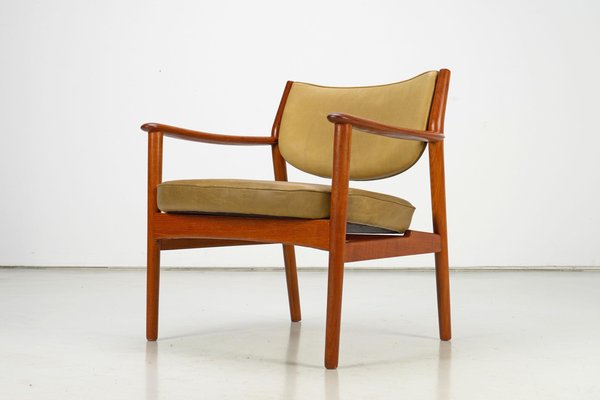 Scandinavian Easy Chairs with Teak and Leather by Westnofa, 1960s, Set of 2-AO-1777136