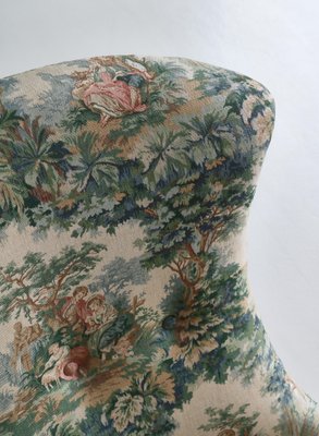 Scandinavian Emma Slipper Chair in Sanderson Textile, Early 20th Century-WRF-1796111