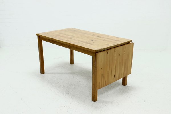 Scandinavian Extendable Dining Table in Solid Pine, 1960s-VV-1256331