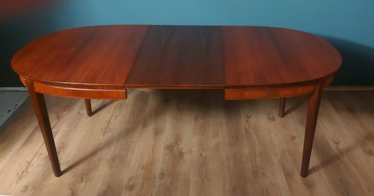 Scandinavian Extendable Mahogany Table, 1950s-KDW-1763446