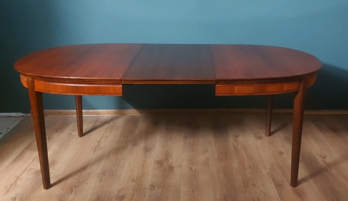 Scandinavian Extendable Mahogany Table, 1950s-KDW-1763446