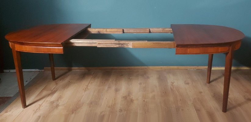 Scandinavian Extendable Mahogany Table, 1950s-KDW-1763446