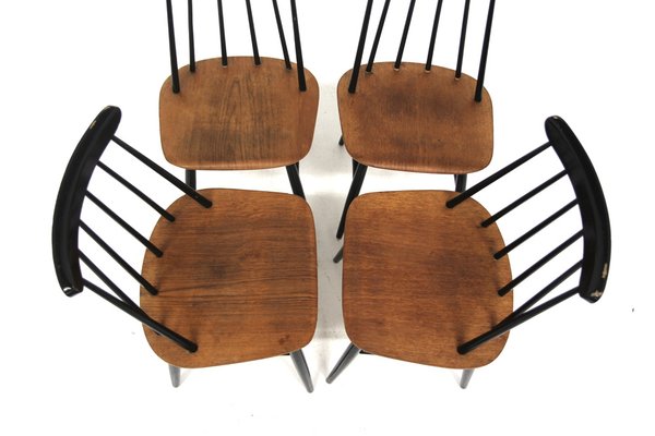 Scandinavian Fanett Chairs by Ilmari Tapiovaara for Edsby Verken, Sweden, 1960s-GEK-2043120