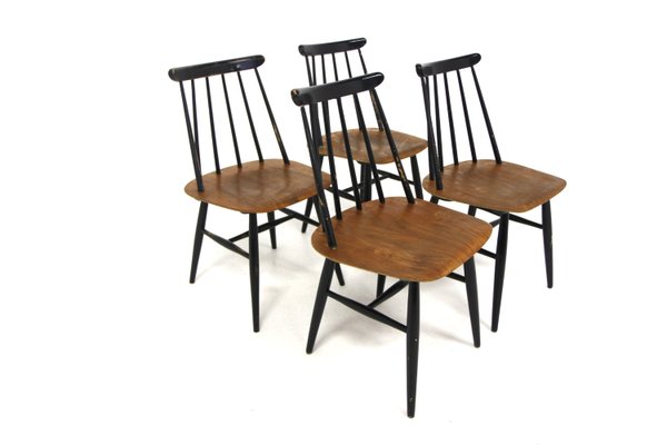 Scandinavian Fanett Chairs by Ilmari Tapiovaara for Edsby Verken, Sweden, 1960s, Set of 4-GEK-2035548